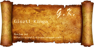 Gisztl Kinga névjegykártya